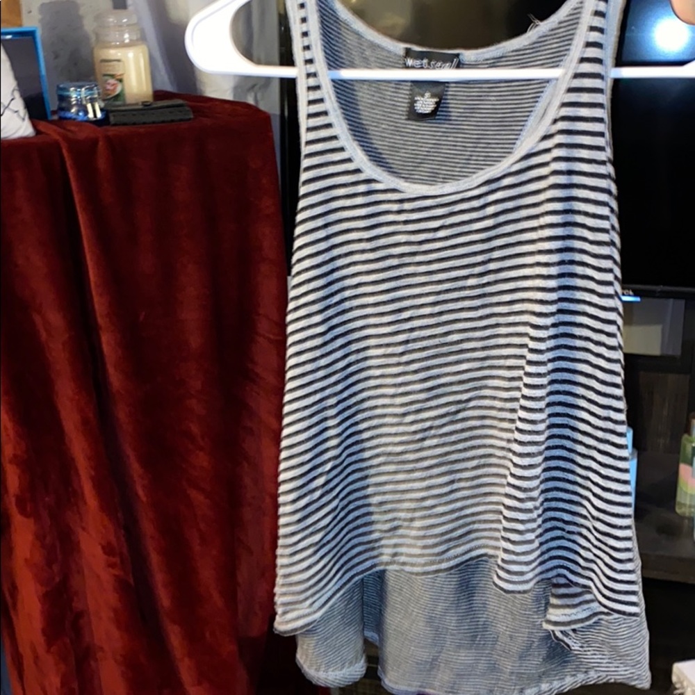 Grey and black stripped shirt